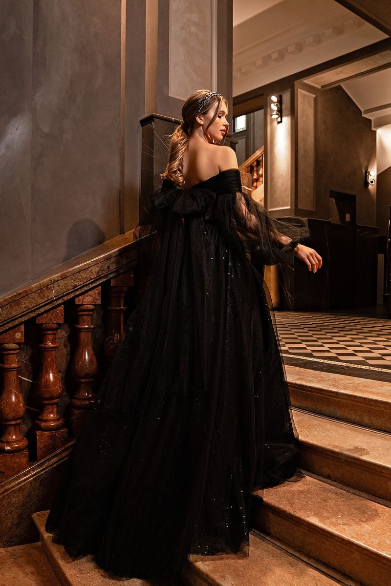 Black Princess Quinceanera Dresses Ball Gown Long Sleeves Tulle Appliques  Sweet 16 Dresses 15 Años Mexican | Beyondshoping | Free Worldwide Shipping,  No Minimum!