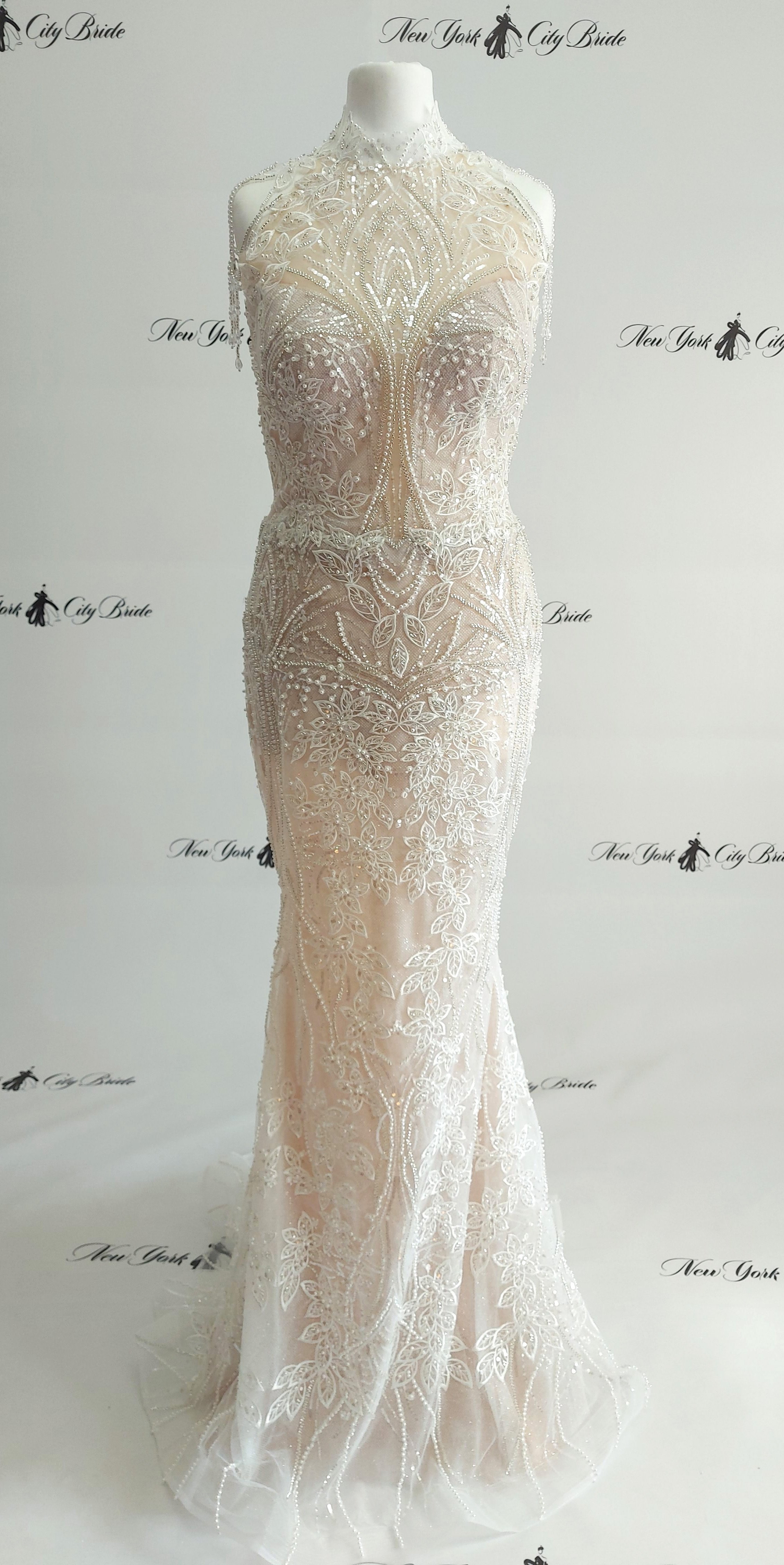 Beaded sparkle Wedding dress Indira Product for Sale at NY City Bride