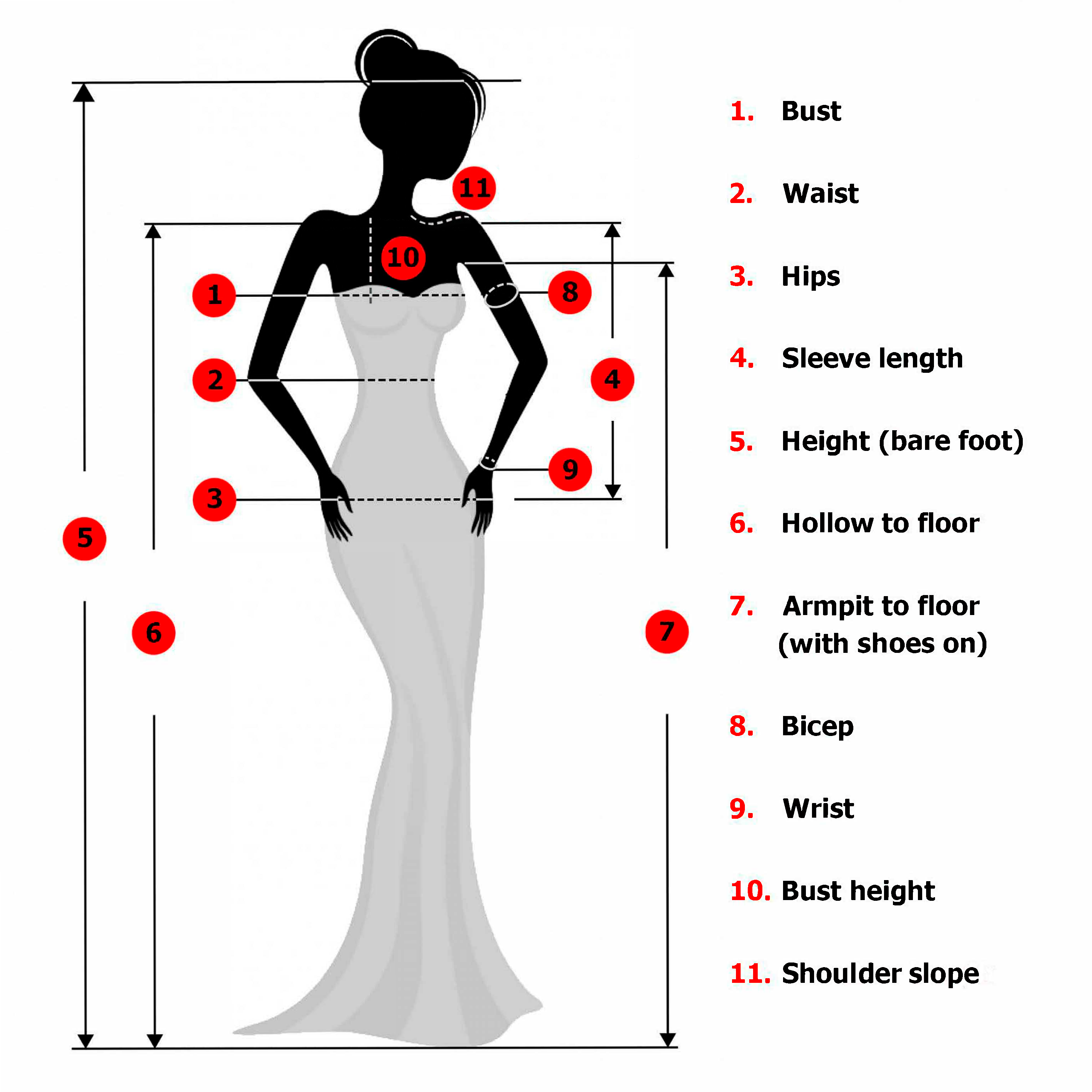 Bridal Measuring Guide — Durand Bridal